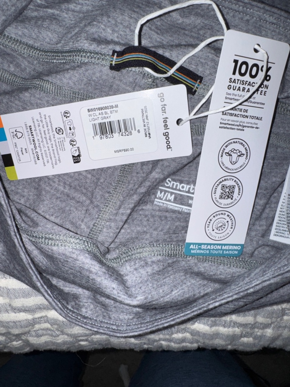 Smartwool Women's Gray Heather Leggings - Picture 5 of 5